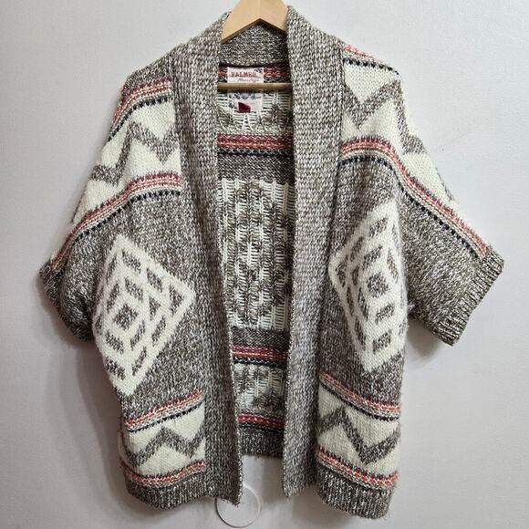 Heritage Falmer Sweaters - Heritage Falmer Wool Blend Cardigan 10 Chunky Oversized Boho Western Cabincore